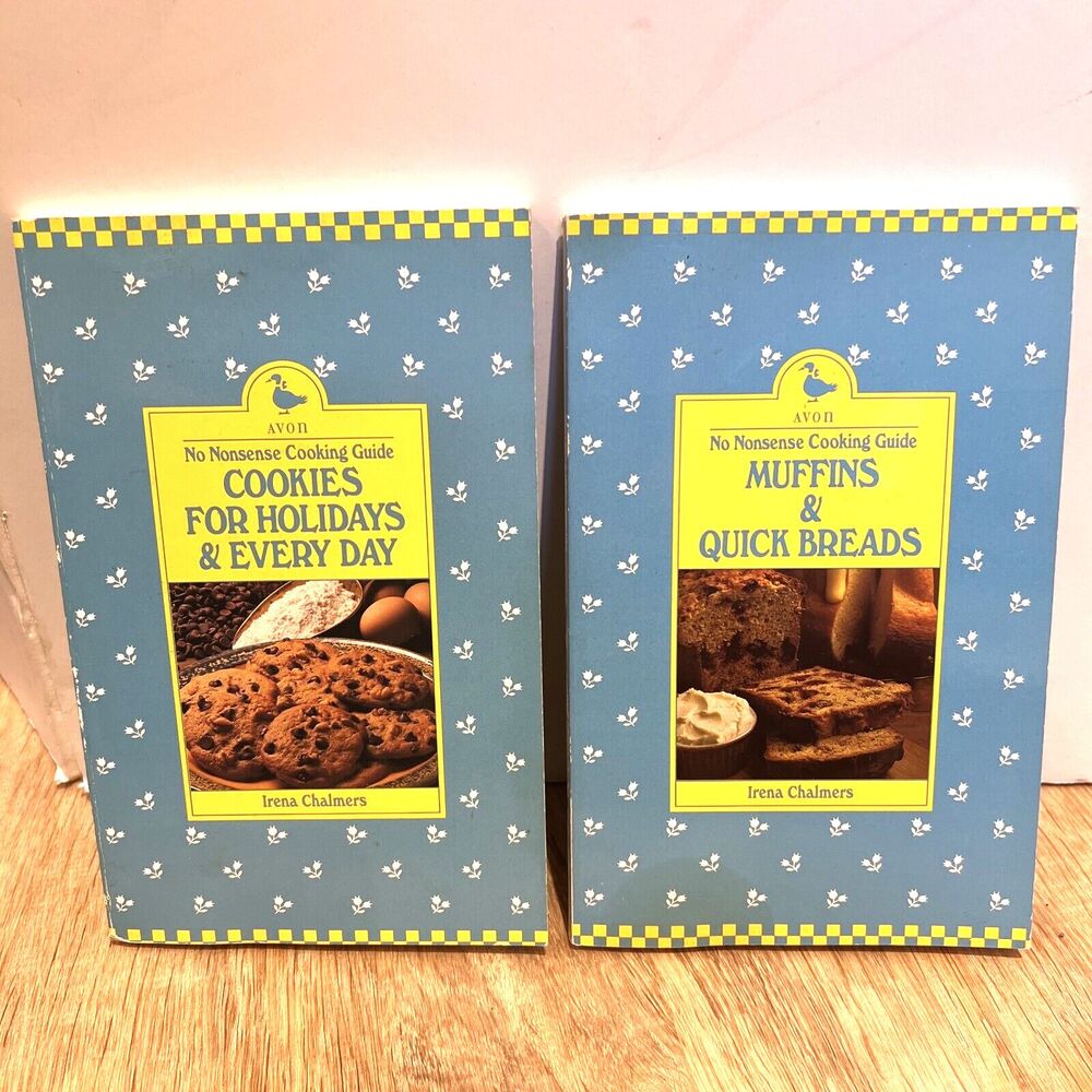 Vintage Avon Paperback Set Of Baking Culinary Cookbooks by Irena Chalmers 1980's
